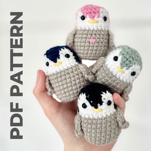 Baby Pinguin Häkelanleitung | Pip der Pinguin | Kleine Handarbeit häkeln Baby Pinguin Amigurumi Plushie, Stofftier