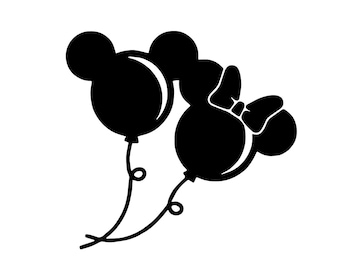Mouse Ears Balloon SVG, Party Vacation Design (PNG)