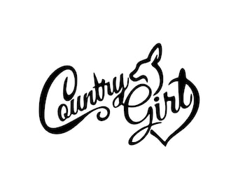 Country Girl SVG PNG Illustrator File (Digital Download)