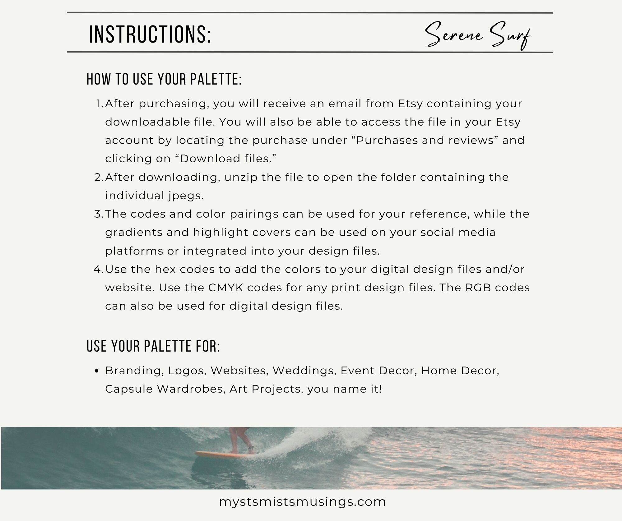 Color Palette | Serene Surf | Hex Codes | Branding | Web Design ...