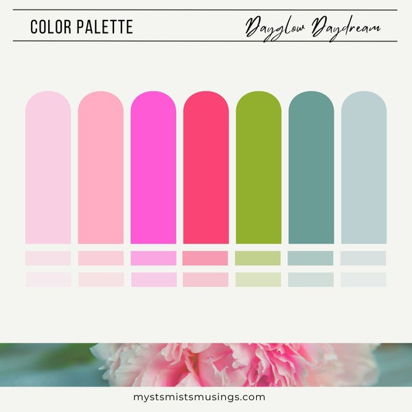 Color Palette | Dayglow Daydream | Hex Codes | Branding | Web Design | Wedding Colors | Instagram Highlight Covers | Pink | Magenta | Green