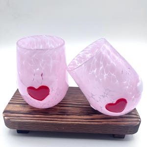 Hand Blown Love Cups Stemless Wine Glasses – Made in Rhode Island