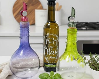 Olive Oil & Vinegar Spiral Neck Drizzler Cruet Bottle