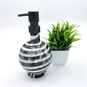 Gray Boho Spiral Soap Dispenser | Vanity Bottle | Ready to Ship