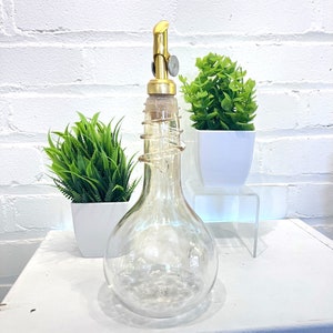 Olive Oil & Vinegar Spiral Neck Drizzler Cruet Bottle – Elegant Glass Dispenser