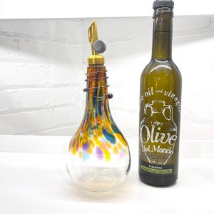 Olive Oil & Vinegar Spiral Neck Drizzler Cruet Bottle