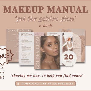Makeup Manual, eBook, Pro Techniques, Step-by-Step Tutorials, Affordable Glam Guide - Instant Download, MUA training, glowing makeup
