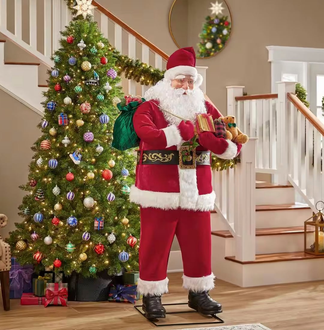 Christmas Animatronic Animated Singing Santa Standing 6ft Etsy