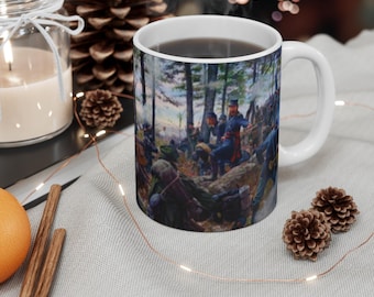 Civil War Battle Mug, Historical Coffee Cup, Military Art Drinkware, Patriotic Gift, Vintage Style Ceramic Mug