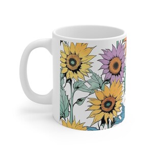 Keramiktasse 11 Unzen FLORAL KAFFEE BECHER Teetasse Tasse Bierkrug Seidel Becher Bierkrug Dirt Schlamm Java brew cuppa go Saft Zittersaft Morgenschorle