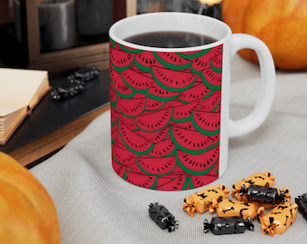 Ceramic Mug, 11oz MELLON COFFEE MUG,tea cup flagon tankard seidel beaker stein pot dirt mud java brew cuppa go juice jitter juice