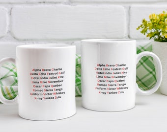 Ceramic Mug 11oz NATO ALPHABET MUG
