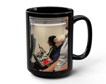 Black Mug, 15oz FEDERAL RESERVE MUG tea cup flagon tankard seidel beaker stein pot dirt mud java brew cuppa go juice jitter juice morning