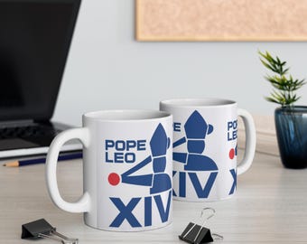Becher Leo XIV - CHICAGO POPE Tasse für päpstliche Enthusiasten, religiöses Geschenk, Vaseline-Sammlerstück, ideal für Feiern, Innendekoration