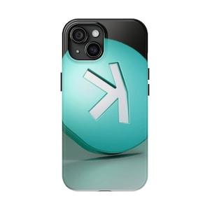 May include: A black phone case with a turquoise and white arrow design. The arrow is 3D and appears to be floating above the phone case.