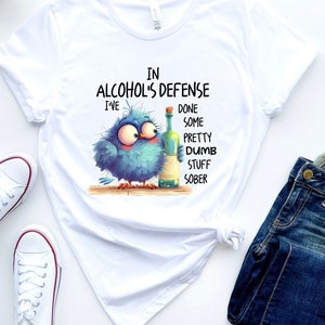 Funny Alcohol Humor Unisex Tee |  Unisex Adult Tee | Humor Apparel for Office Parties & Gatherings | Witty T-Shirt