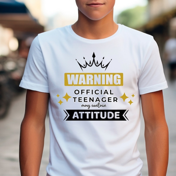 Official Teenager Attitude Tee: Perfect Teen Gift, Sassy T-Shirt, Gift for Teen, Teenagers T-shirt, Teen fashion statement, Unique Teen Gift