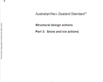 PDF | Australian/New Zealand Standard™ Structural design actions Part 3: Snow and ice actions
