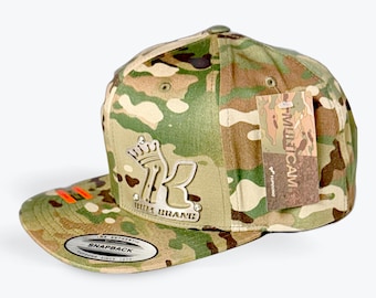 Multicamo Snapback Cap: Stainless Steel Logo, Workwear Trucker Hat