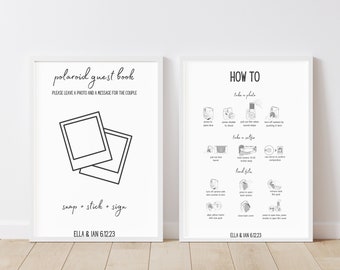 Instax Guest Book Sign: Mini 12 Camera Instructions (Digital Download)