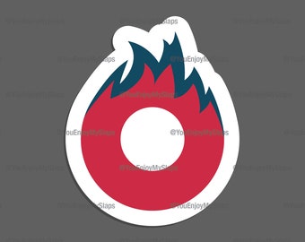 Fire Donut Phish Sticker (Available in Mini 1 inch or 3 inch)