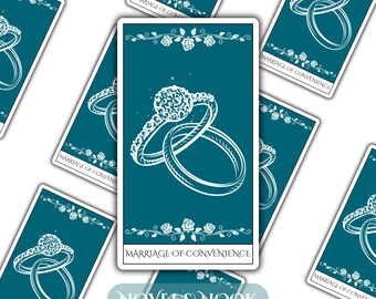 Tarotkortklistermärke med bekvämlighetsäktenskap - holografisk