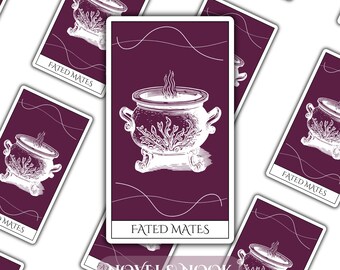 Tarotkortsklistermärke med ödesdominerade vänner - holografisk
