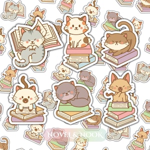 Books and Cats Sticker