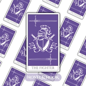 Sticker pour carte de tarot The Fighter - Holographique