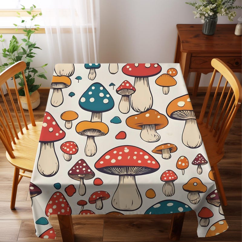 Woodland Rainbow Mushrooms Quilted Sofa Cover NCU0NXD1148