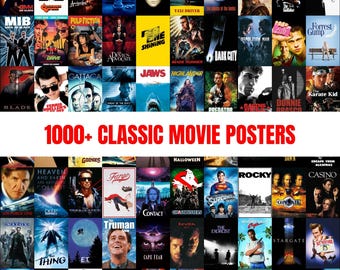 Over 1,000 Classic Movie Posters | 70s 80s 90s Cinema Icons | Vintage Film Art Bundle | Retro Wall Decor | Digital Delivery (JPG)