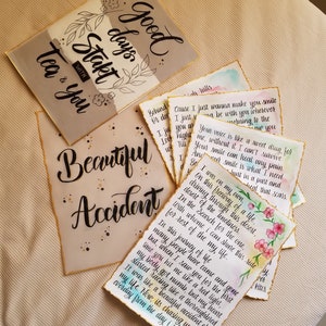 Handmade greeting card with calligraphy