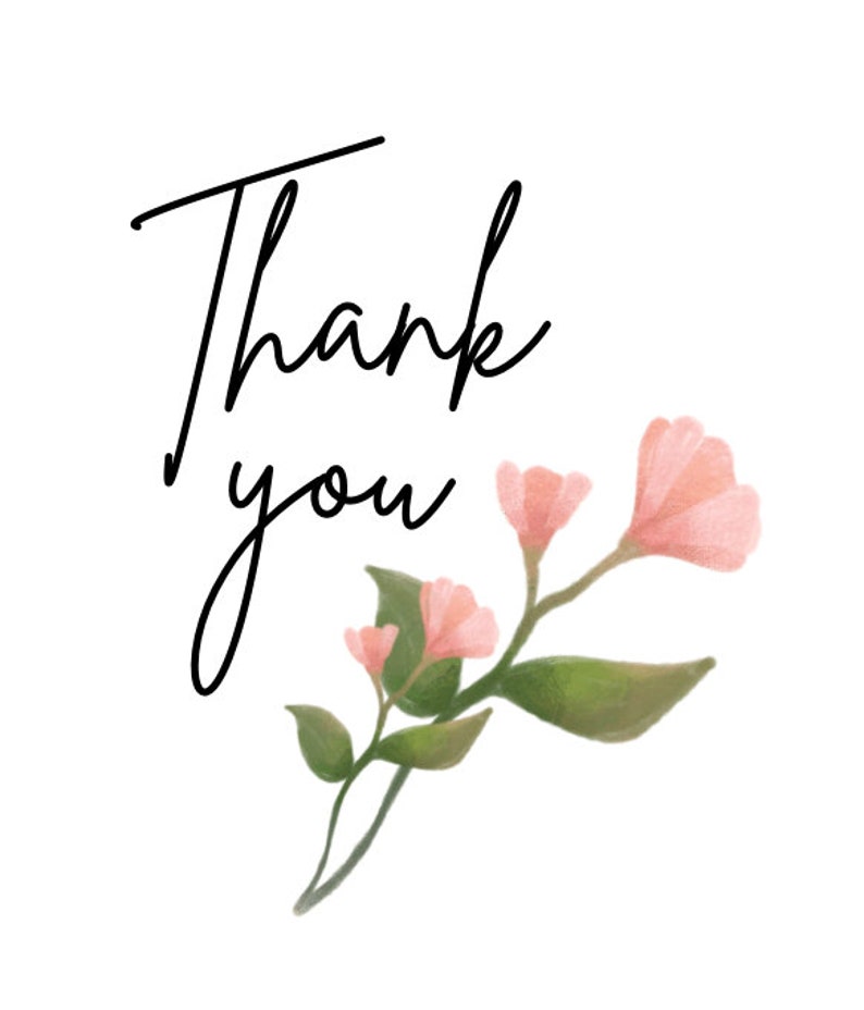 Thank You Flower 2 PDF - Etsy