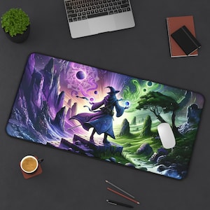 Earth Arcane - Wizard Large Mouse Pad Desk Mat TCG Magic The Gathering table top game MTG , trading card game, playmat,  gaming