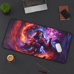 Fire Arcane - Magier Großes Mauspad TKG Magic The Gathering Tabletop Spiel MTG , Kartenspiel, Playmat, Gaming