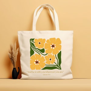 Quran Verse Tote Bag, Muslimah Tote Bag, Reusable Tote, Masjid Bag, Muslim Quote Tote, Islamic Tote, Muslim Teacher Gift, Gift for her.