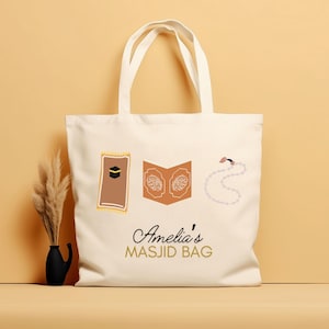 Personalized Quran Tote Bag, Muslimah Tote bag, Masjid Bag, Muslim Sunday School Bag, Islamic Tote, Muslim Teacher Gift, Islamic School bag