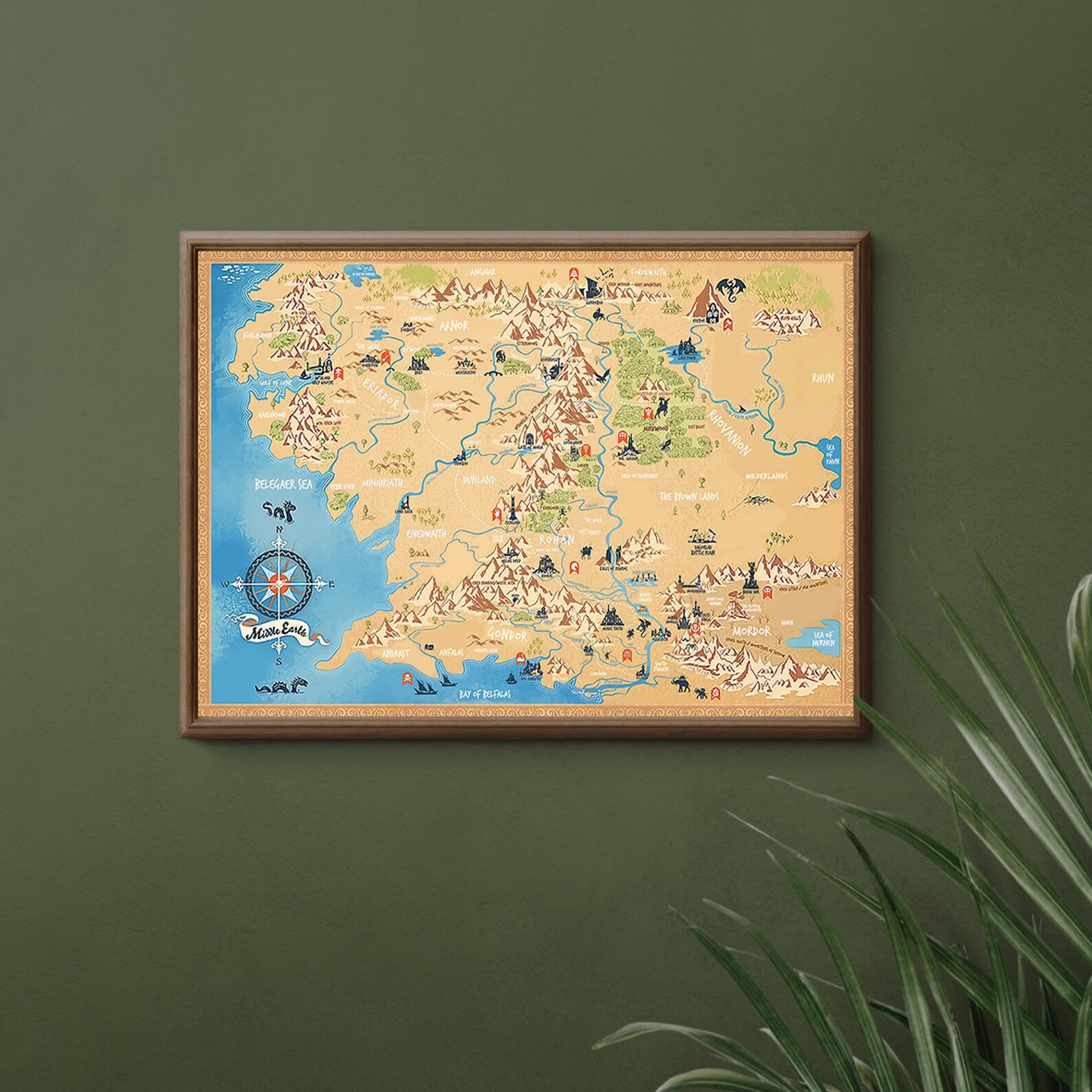 PNG J.R.R. Tolkien Middle Earth Map, Map of Middle Earth, Lord of the ...