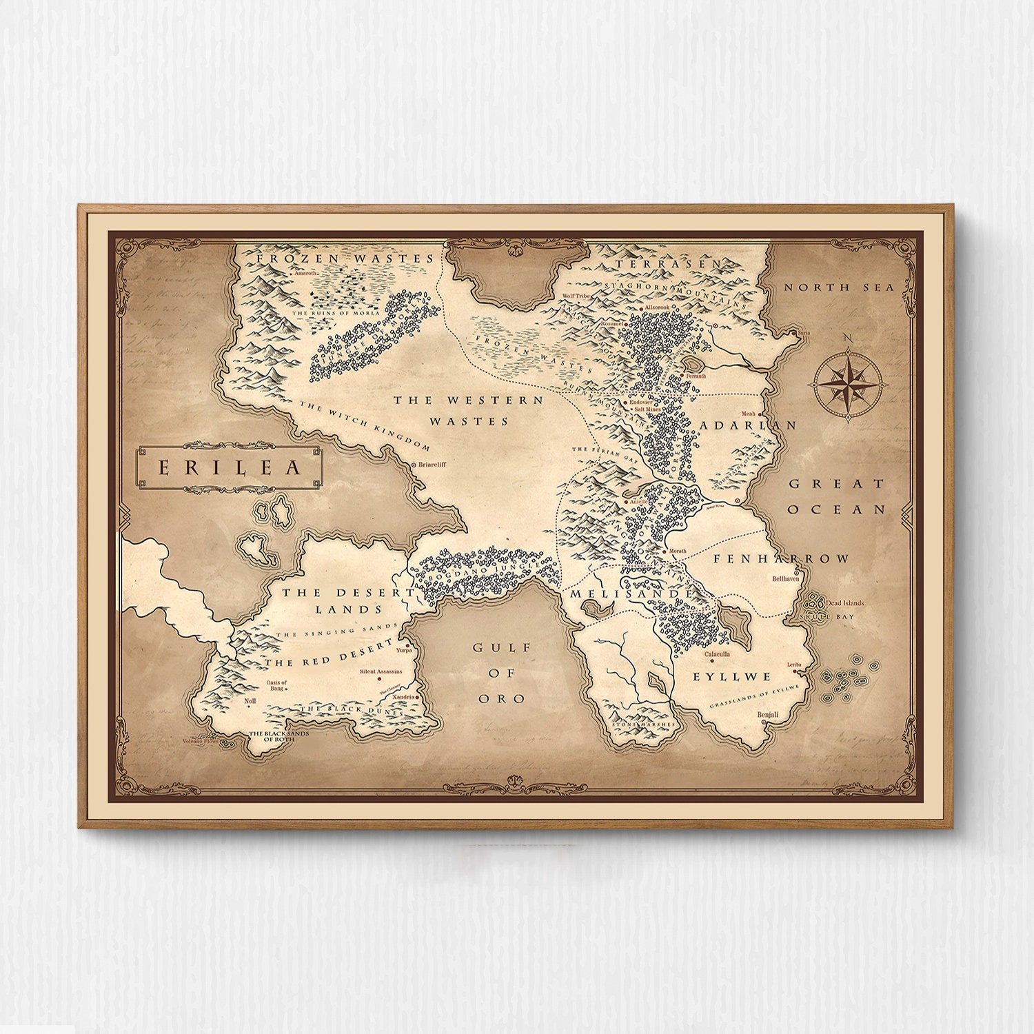 A Court of Thorns and Roses Map Sarah J Maas Fantasy Map Wall Art A Court of Thorns and Roses Map Sarah J Maas Fantasy Map Wall Art