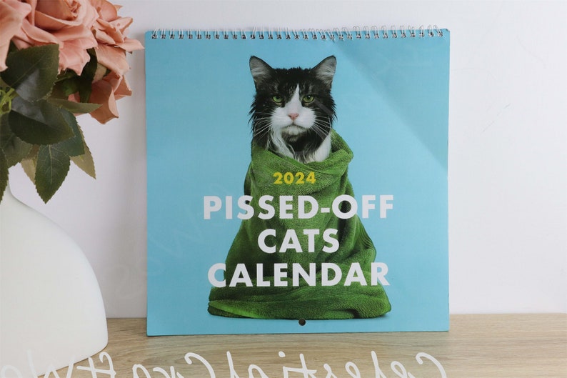 Pissedoff Cats Calendar 2024 Funny Cat Wall Calendar Etsy UK