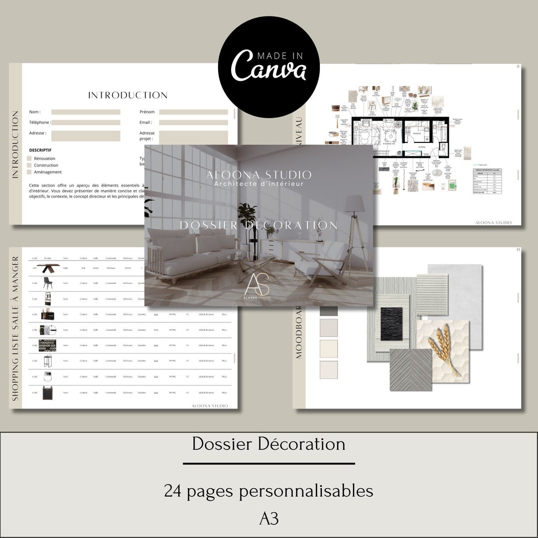 "silky" Client Decoration Folder Template for Interior Architects ...