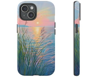 Funda para teléfono Sunset Lake para iPhone, Samsung, Pixel