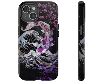 Koi Fisch Great Wave Handyhülle iPhone, Samsung, Pixel