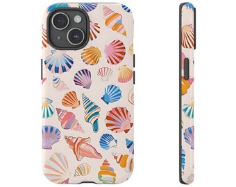 Funda para teléfono Pink Sand Seashells l iPhone, Samsung, Pixel