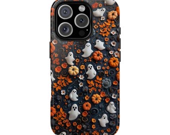Funda para móvil con diseño de fantasmas de Halloween | iPhone, Samsung, Pixel