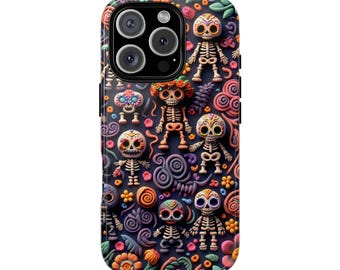 Funda para teléfono del Día de Muertos | iPhone, Samsung, Pixel