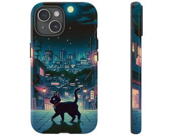 Anime Black Cat Phone Case l iPhone, Samsung, Pixel