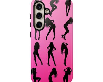 Funda elegante para teléfono en color rosa intenso para iPhone, Samsung y Pixel