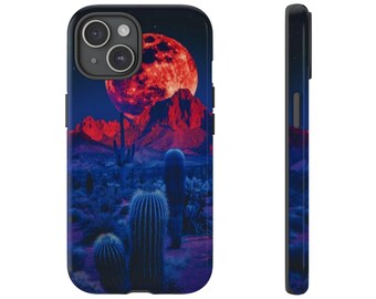 Funda para teléfono Red Hot Moon para iPhone, Samsung, Pixel