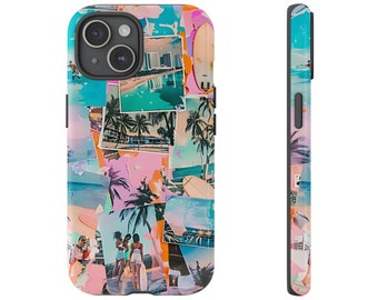 Funda para teléfono Beach Vibes Collage l iPhone, Samsung, Pixel